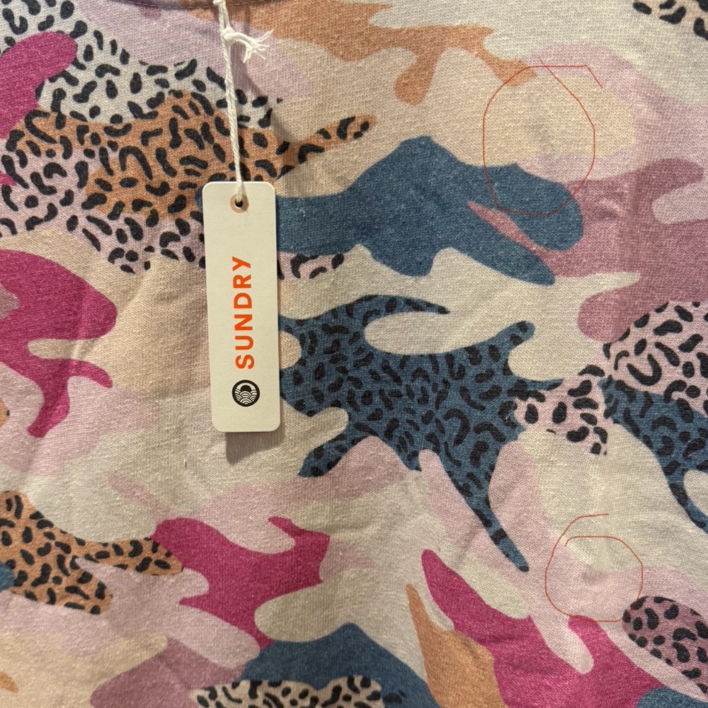 New Sundry Abstract Camo Oversized Pullover - Picture 11 of 11